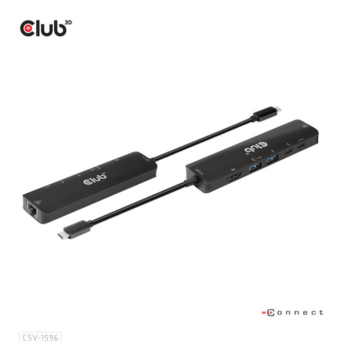 CLUB3D CSV-1596 6-in-1 USB Type-C Hub - HDMI 8K Support - Black