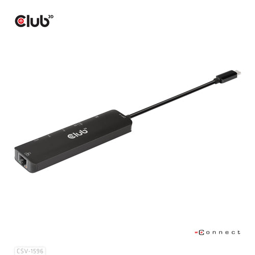 CLUB3D 6-in-1 USB Type-C Hub - HDMI 8K Adapter - Black | Expand Connectivity