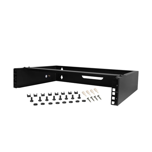 StarTech.com 2U Wall Mount Network Rack - 14in Deep Low Profile Bracket - Black