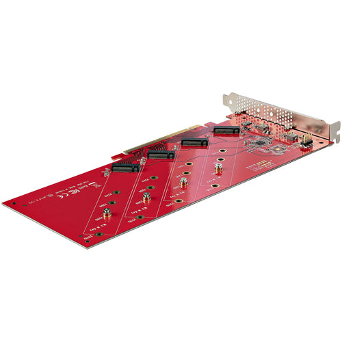 StarTech.com Quad M.2 PCIe Adapter Card - PCIe x16 to Quad NVMe/AHCI, 7.8GBps