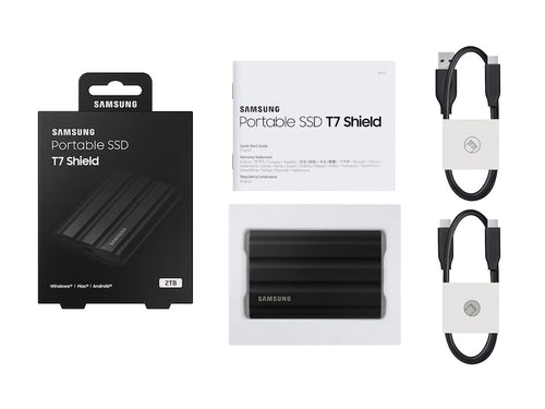 Portable SSD Samsung T7 Shield 1TB USB Type-C 1050MB/s Black