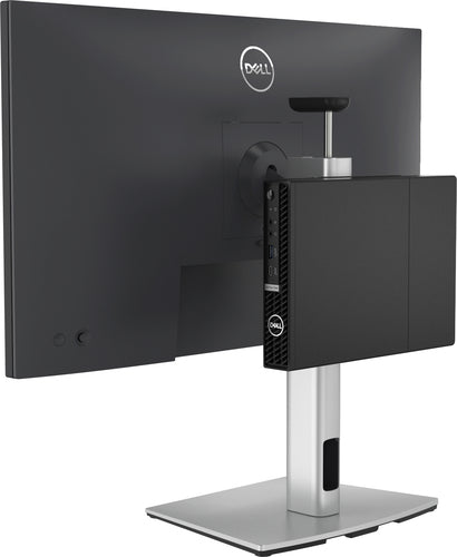Dell Pro Micro All-in-One Stand MFS22 - Height Adjustable for 19" & 27" Displays - Silver & Black