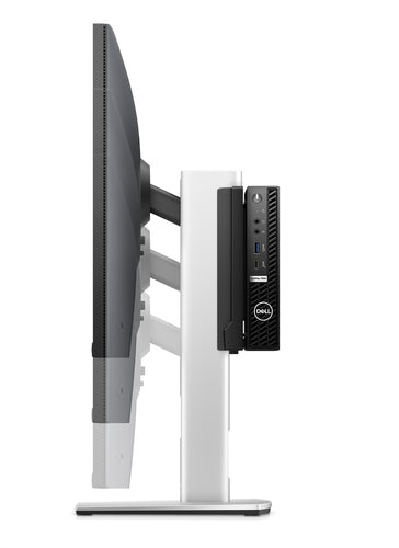 Dell Pro Micro All-in-One Stand MFS22 - Height Adjustable for 19" & 27" Displays - Silver & Black