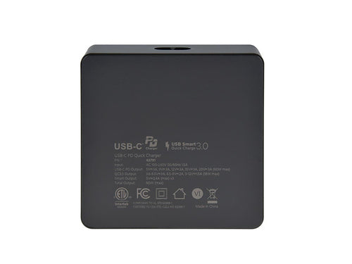 Desktop Charger Monoprice 60W 5-Port USB-C Compact Black