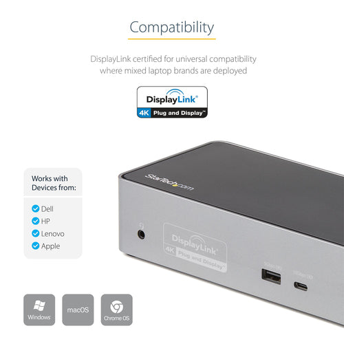 StarTech.com DK31C4DPPDUE laptop dock/port replicator