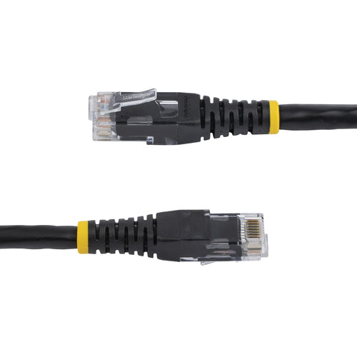 25ft CAT6 Ethernet Cable Black 250MHz 100W PoE RJ45 Molded Network Patch Cord