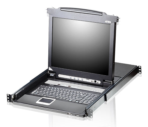ATEN CL5716M KVM-Switch – 1280 x 1024 SXGA, Rack-Montage, Schwarz