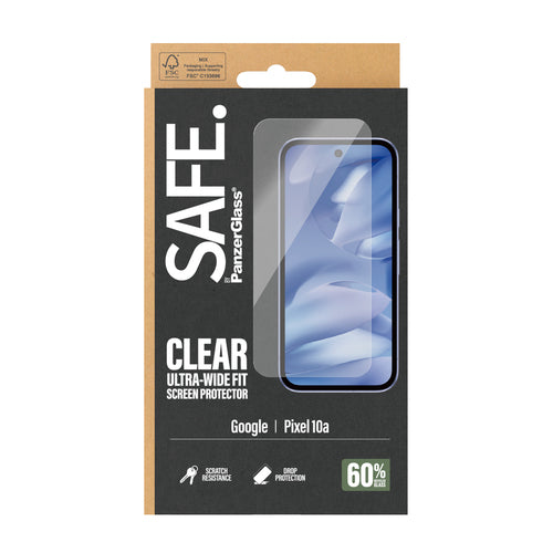 PanzerGlass SAFE. by ® Screen Protector Google Pixel 10a 5G | Ultra-Wide Fit
