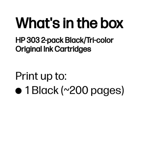 HP 303 2-pack Black/Tri-color Original Ink Cartridges ink cartridge