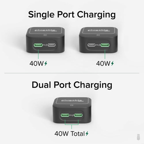20V Indoor Mobile Device Charger Plugable Technologies Black