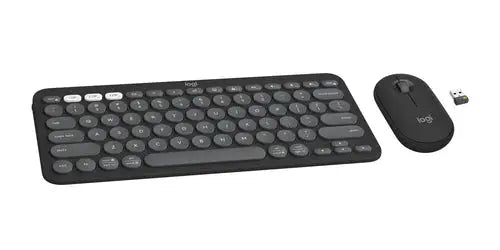 Wireless Logitech Pebble 2 Combo Keyboard and Mouse QWERTY Graphite