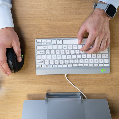 Ergonomic Keyboard R-Go Tools Compact Break Wired USB QWERTY White