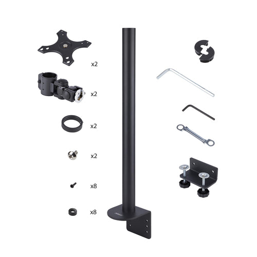 StarTech.com H2MPV-MONITOR-MOUNT Dual-Monitorhalterung – Unterstützt 2x 49" Monitore, VESA 100x100, 31,8 kg Tragfähigkeit