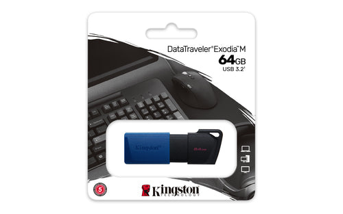 Kingston DataTraveler Exodia M 64GB USB Flash Drive - USB 3.2 Gen 1