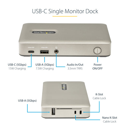 StarTech.com DKM30CHDPD USB-C Dock mit 4K DisplayPort und VGA