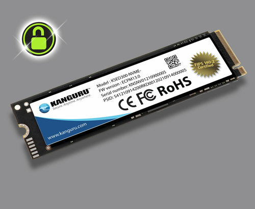 2TB iStorage Kanguru SED300 NVMe M.2 SSD FIPS 140-2 Certified 3300MB/s