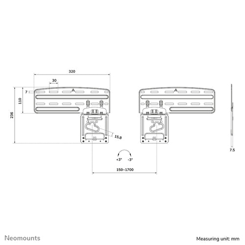 Neomounts WL30-265BL1 TV mount/stand