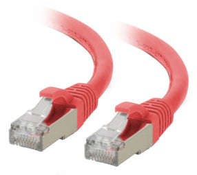 Cat6a Networking Cable 3ft Red S/FTP RJ-45 High-Speed