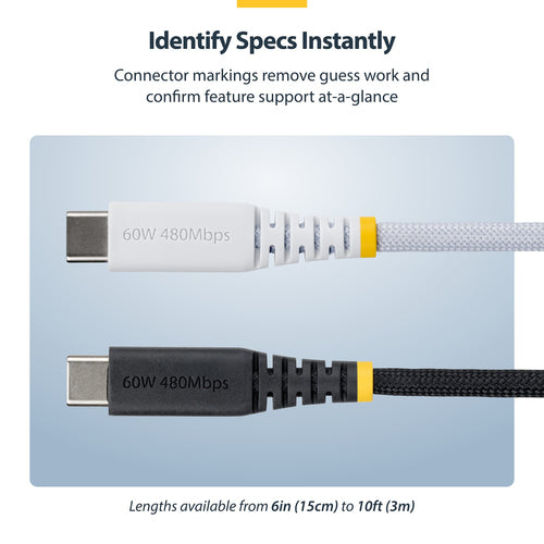 StarTech.com USB2CC30CMNCBRWH USB cable