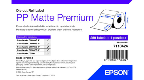 Epson 7113424 printer label
