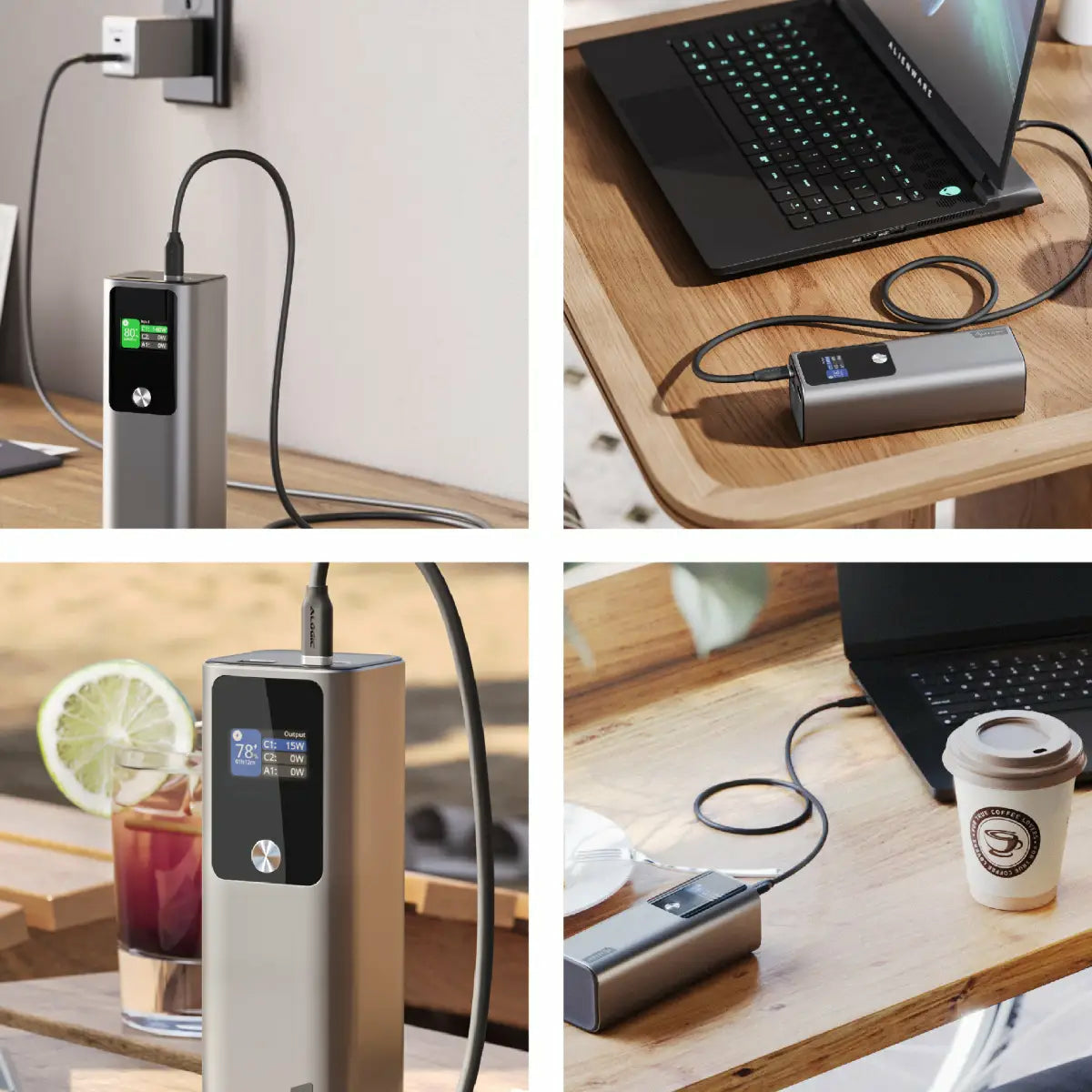 27000mAh ALOGIC Power Bank 140W USB-C Fast Charging Silver