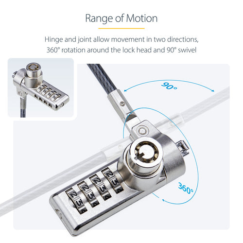 StarTech.com DUALKA10-LAPTOP-LOCK cable lock