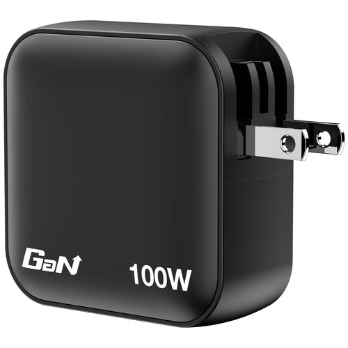 100W Verbatim Mini GaN Ladegerät 4-Port AC Schwarz mit EU- & UK-Adaptern