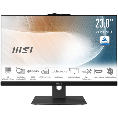 MSI Modern AM242TP 1M-1095US - 23,8" Full HD All-in-One PC, Intel Core i5, 16GB RAM, 1TB Speicher, Windows 11 Pro