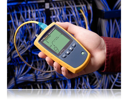 Fluke MicroScanner² Cable Tester RJ-45 RJ-11 LCD Blue Yellow Coax