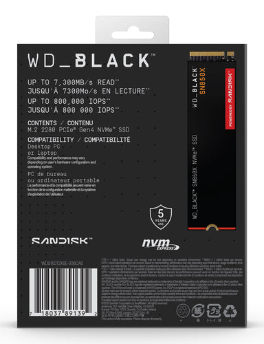 Western Digital Black WD_BLACK SN850X NVMe