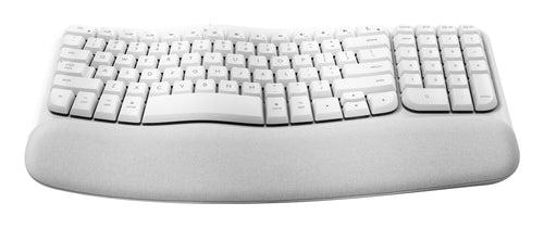 Wireless Full-size Logitech Wave Keys for Mac Keyboard - QWERTY, Bluetooth, Membrane, White