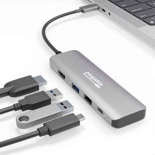 USB C Hub Multiport Adapter 4-in-1 100W Pass-Through Charging 4K HDMI