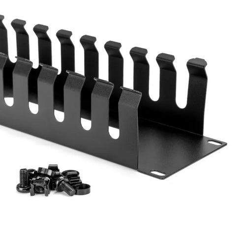 Cable Management Panel Rocstor Y10E044-B1 Plastic Steel Black 898g
