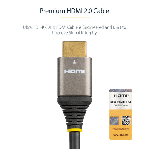 StarTech.com HDMMV4M 13ft HDMI Cable - High-Speed Ultra HD 4K 60Hz with Ethernet