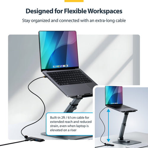 4-Port USB-C Hub StarTech.com 5Gbps Tragbarer Mini-Hub 0,6 m Kabel