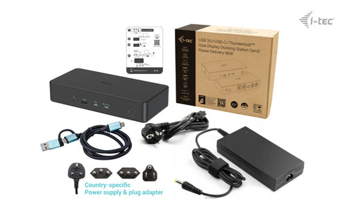 i-tec CADUAL4KDOCKPD2UK laptop dock/port replicator