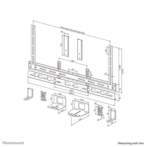 Neomounts AV30-500BL TV mount accessory