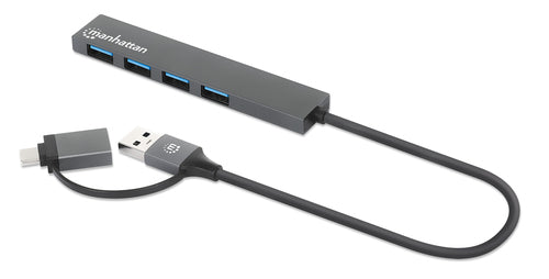 USB-C & USB-A Combo Dock Hub 4 Ports 5Gbps SuperSpeed Aluminium