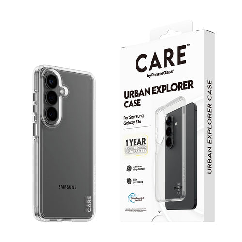 PanzerGlass CARE™ by ® Urban Explorer Case Transparent Samsung Galaxy S26 mobile phone case