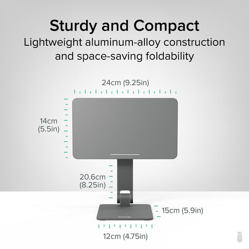 Plugable Technologies AMS-STAND11 Magnetic Tablet Holder - 360° Rotating Stand for iPad Pro & Air