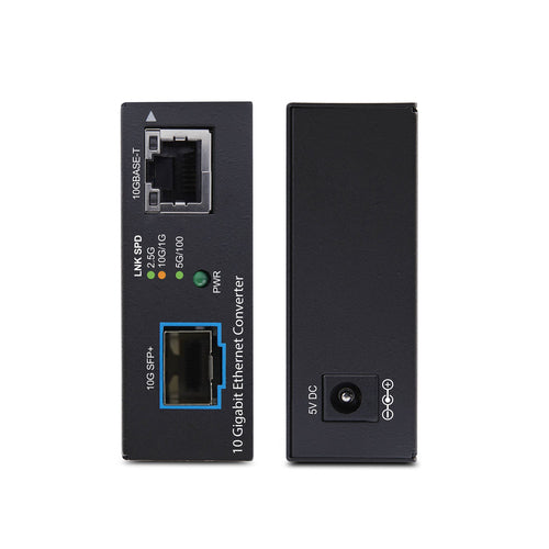 10GbE Multi-Gigabit SFP+ Glasfaser-Medienkonverter 10G/5G/2.5G/1G/100M