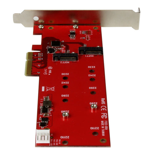 StarTech.com PEX2M2 M.2 SATA SSD Controller-Karte – PCIe Low Profile, Dual-Laufwerk-Unterstützung