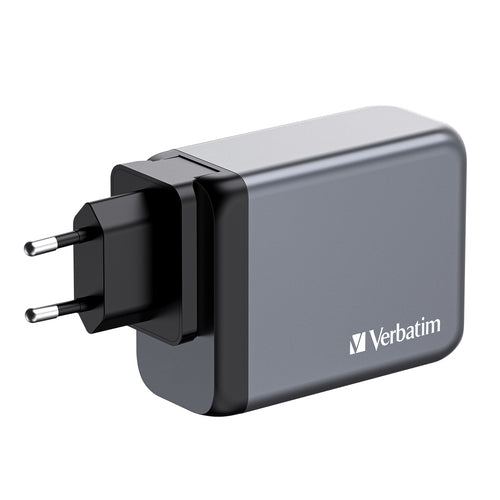200W GaN-Ladegerät Verbatim GNC-200 USB-C PD 100W Schwarz Grau