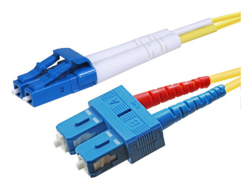 Single-Mode Fiber Optic Cable 50m LC-SC Duplex Yellow OFNR