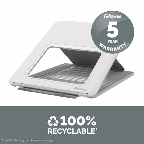 Fellowes Breyta Laptopständer – Weiß, höhenverstellbar, 14 Zoll kompatibel