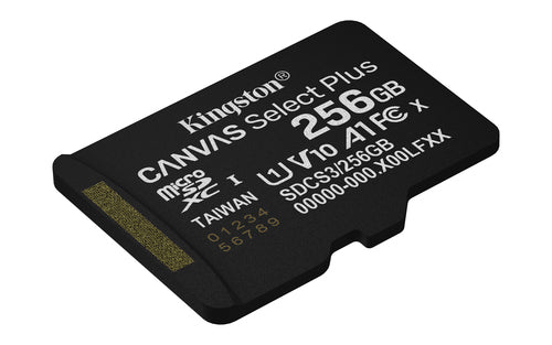 256GB MicroSDXC Card Kingston Canvas Select Plus Gen3 150MB/s A1