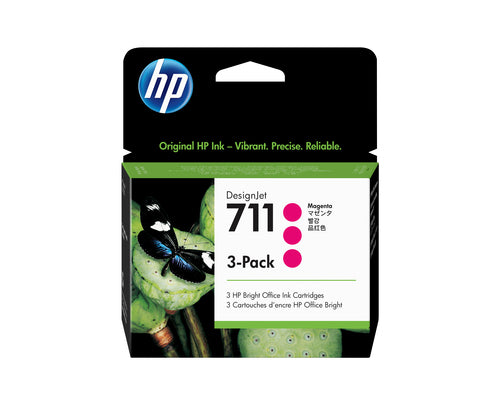 Ink Cartridges HP 711 Magenta 3-Pack 29-ml Thermal Inkjet