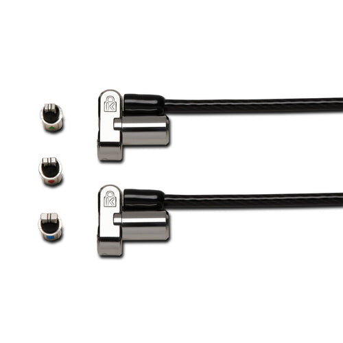 Kensington Universal 3-in-1 Keyed Cable Lock Twin Lockheads Carbon Steel Silver