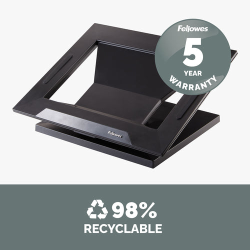 Fellowes Designer Suites Laptopständer – Schwarz – 43,2 cm – Ergonomischer Ständer