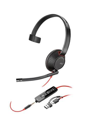 HP Poly Blackwire 5210 kabelgebundenes USB-C Call Center Headset – Komfort & Langlebigkeit